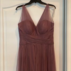 Bill Levkoff bridesmaid dress wisteria